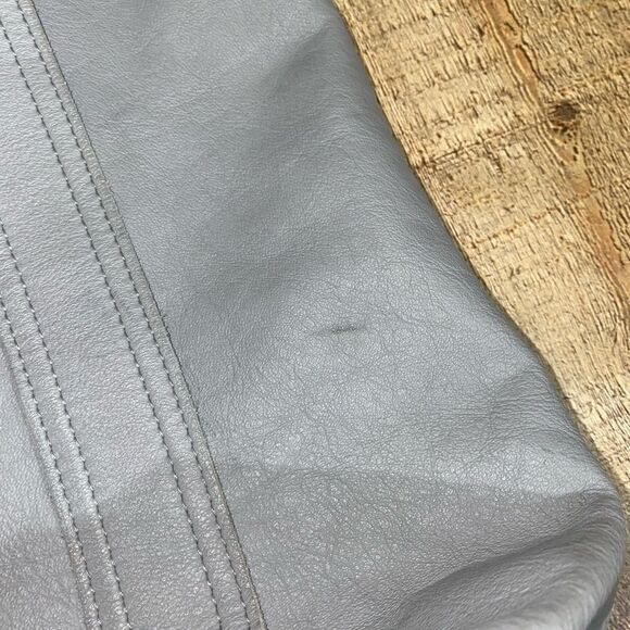 STEPHANE VERDINO LARGE GREY LEATHER TOTE BAG EUC - Picture 13 of 14